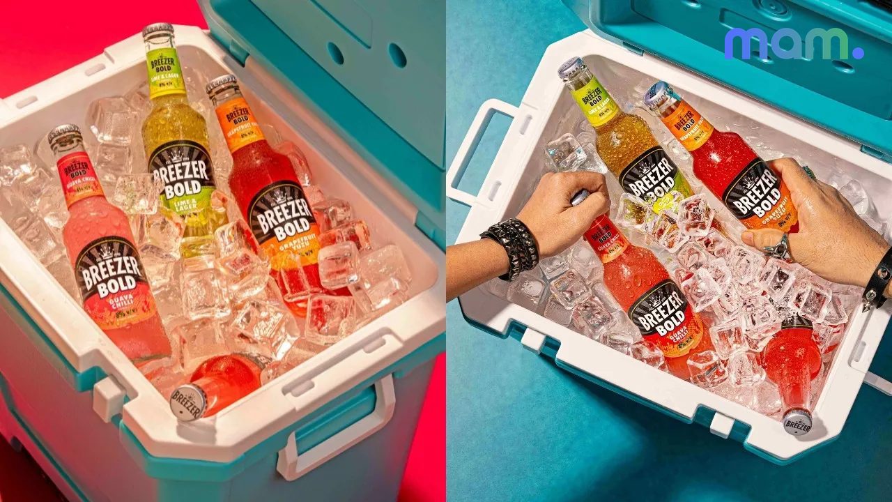 Bacardi BREEZER Bold 8% ABV three flavours campaign cover