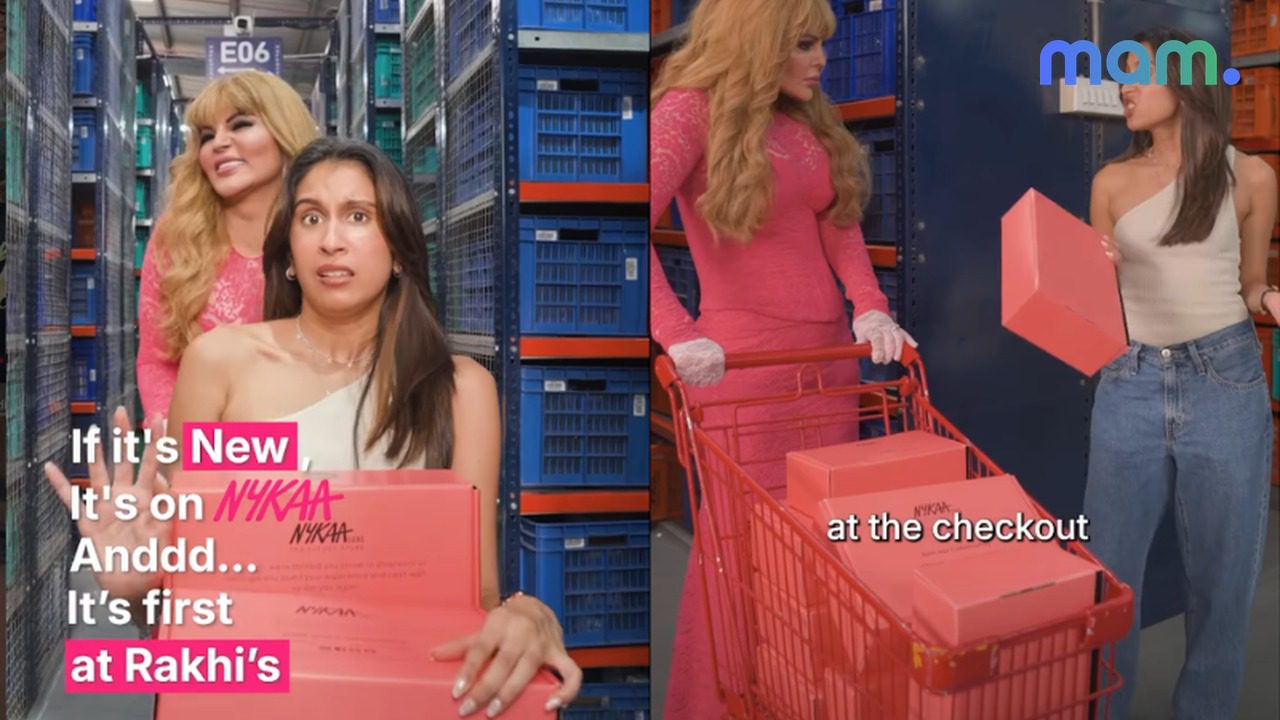 Nykaa New At Nykaa Rakhi Sawant warehouse heist beauty — mam mark
