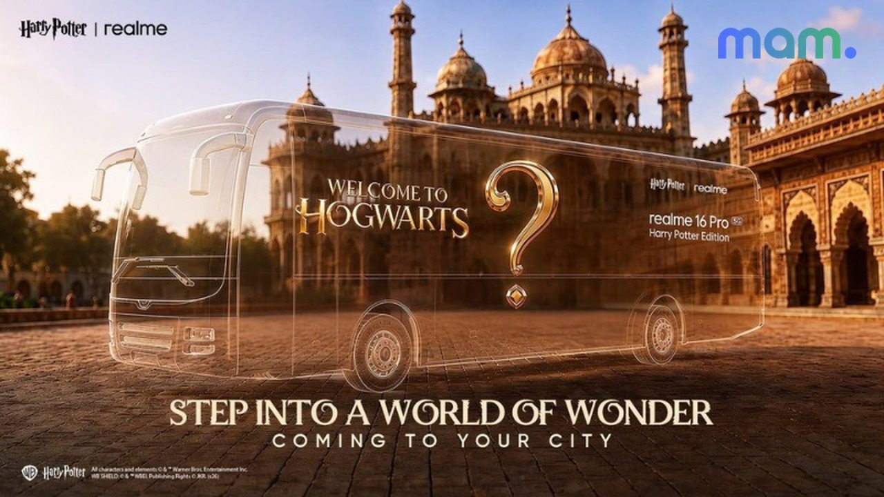 realme 16 Pro 5G Harry Potter Edition campus bus activation — mam mark