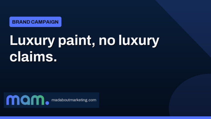 Dulux Velvet Touch Eterna sells luxury by showing, not telling